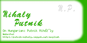 mihaly putnik business card